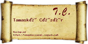 Tamaskó Cézár névjegykártya